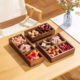 Four-Compartment Dried Fruit Tray for Tea, Snack Tray, Fruit Display Tray, Nine-Compartment Tray, Wooden Tea Tray