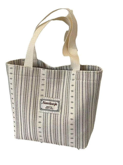 Women's Bag 2025 Canvas Bag Fashionable Striped Handbag Shoulder Bag for Women Class Tote Commuter School Bag
