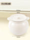 Food grade ceramic lard tank, high temperature resistant oil tank with lid, filter, household special container for meat oil and chili oil
