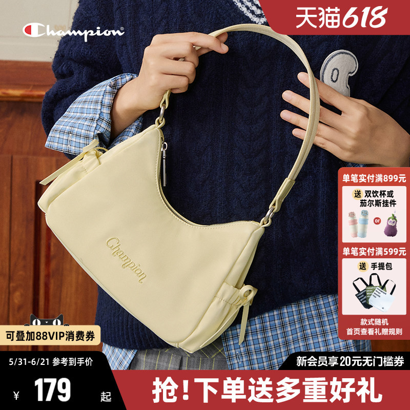 Champion Champion Underarm Bag Shoulder Bag Women's 2026 Spring New Canvas Bag Satchel Work Clothing Casual Women's Bag