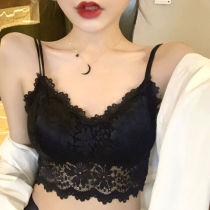 Lace Mei Back Breath Without Steel Ring Female Student Han Edition Bra Brast Brast New Hanging Hang Tiny Vest Wears