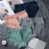 Inner pants female cotton antibacterial student Han Edition lace in the middle of sexy fascination large number Adult adult ice fuse sense