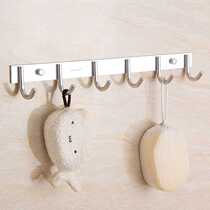 Space aluminum clothes hook bathroom towel hook bathroom aluminum alloy pendant wall hanging punch-free door rear wardrobe row hook