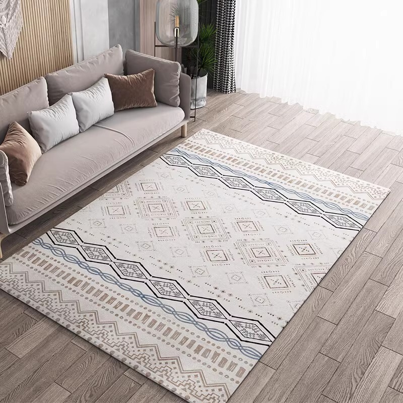 Moroccan Light Luxury Bedroom and Living Room Carpet, Home-Use Turkish Vintage Sofa Coffee Table Easy-Care Bedside Rug Floor Mat Moroccan Light Luxury Bedroom and Living Room Carpet, Home-Use Turkish Vintage Sofa Coffee Table Easy-Care Bedside Rug Floor Mat