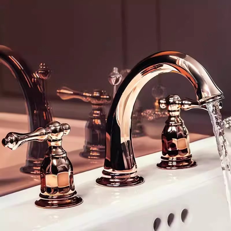 Kohler Kelend K-13491T All-Copper 8inch Dual-Handle Three-Hole Bathroom Split Basin Hot and Cold Faucet