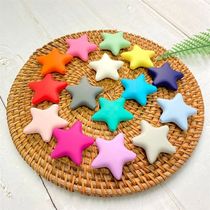 10pcs lot BPA Free Stars Silicone Beads Baby Teethers Food