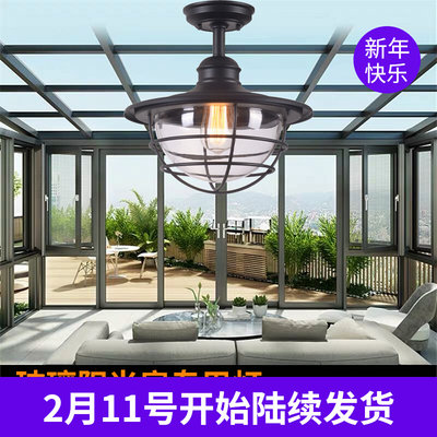 Glass sun room special chandelier balcony gazebo ceiling light led super bright u outdoor canopy lighting outdoor waterproof