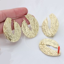 Zinc Alloy Golden Geometric Exaggerated Base Earrings Connec
