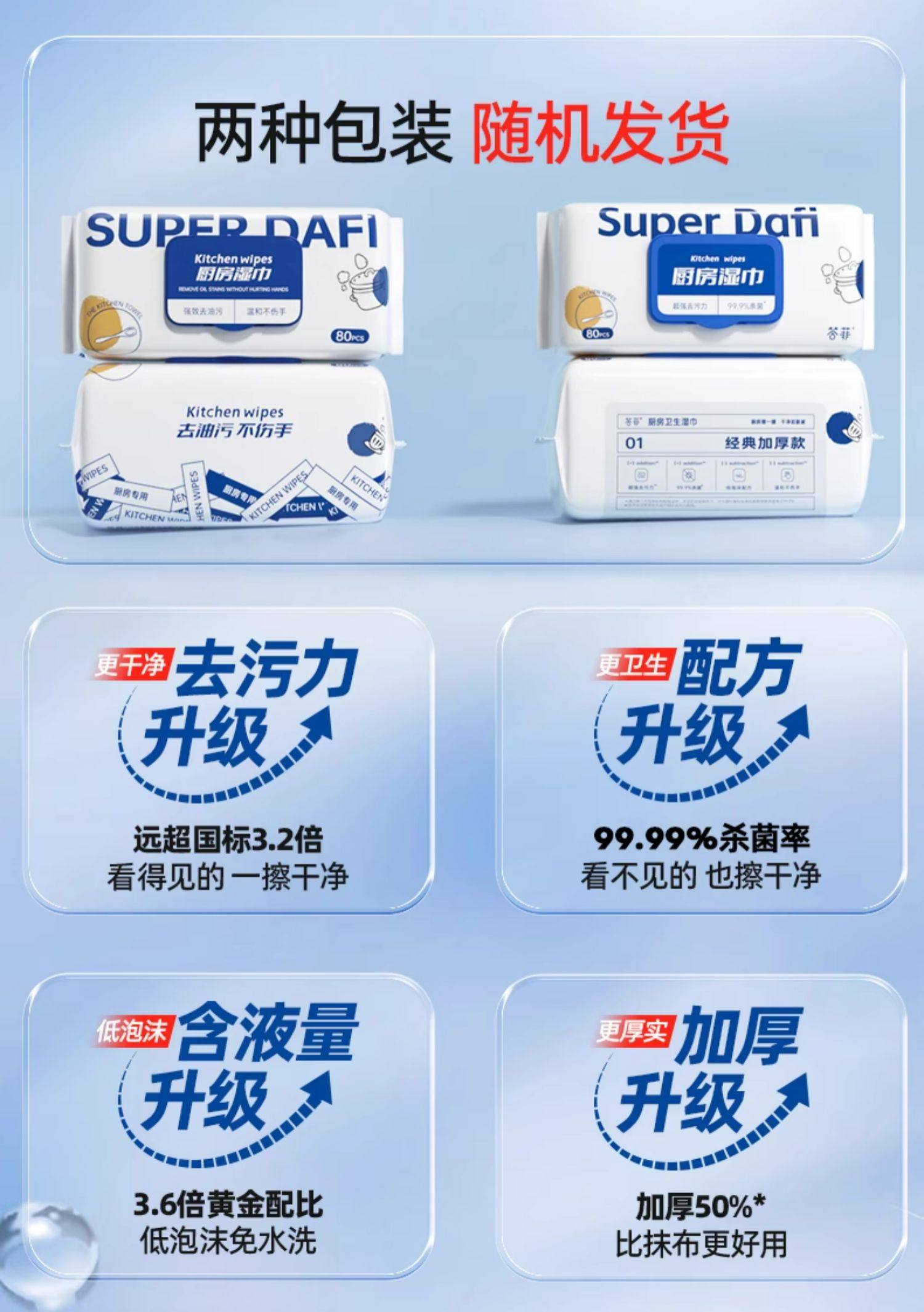 答菲 去油杀菌 厨房湿巾 80抽 天猫优惠券折后￥7.9包邮（￥31.9-24）