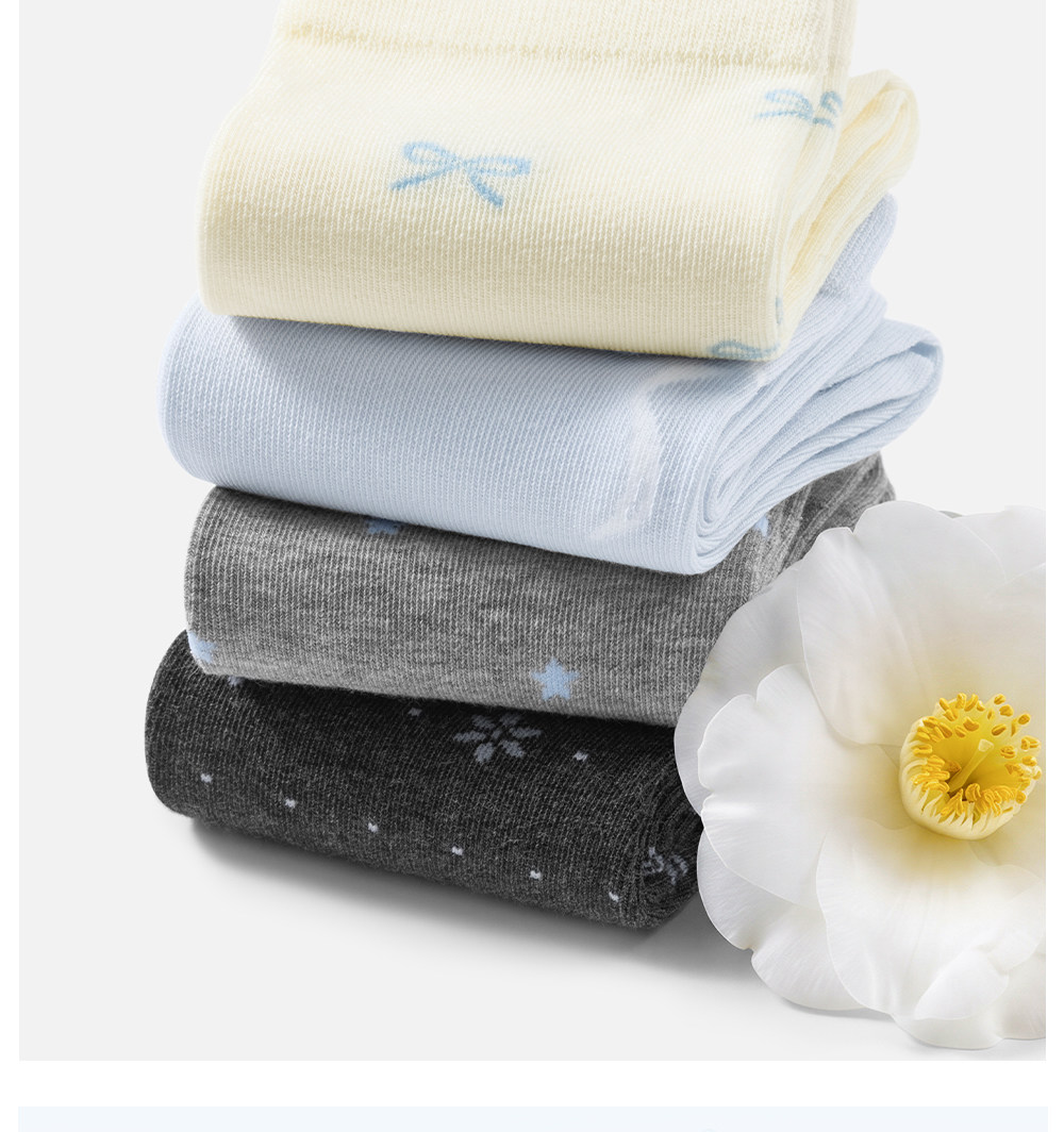 Secret World Ballet-Style Loose-Top Cotton Socks