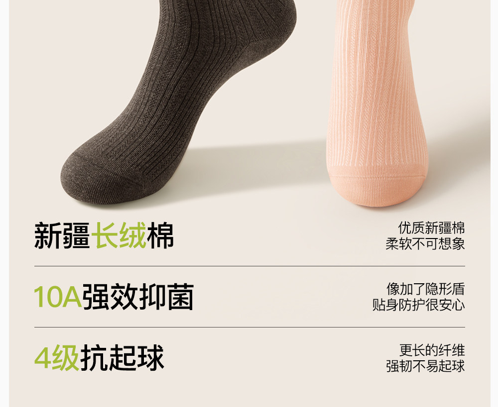 Secret World Antibacterial 100% Cotton Slouch Socks