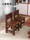 Solid Wood Stool for Home Use, Small Low Stool, Children's Chair with Backrest, Living Room Coffee Table Stool, Practical Square Stool, Shoe-Changing Stool