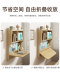 Wall-Mounted Folding Study Table Made of Solid Wood for Home Use, Bedroom Bedside Desk, Computer Desk, Bookcase, and Bookshelf All in One