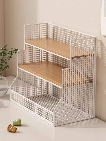Desktop Storage Rack, Water Cup Holder, Kitchen Multi-Functional Layered Organizer, Dining Table Snack Holder, Coffee Table Tea Bag Storage Box
