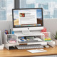 Desktop Computer Heightening Stand for Display Screen, Iron Desktop Heightening Storage Rack, Dormitory Laptop Cooling Support Stand