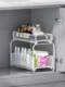 Bathroom Sink Cabinet with Pull-Out Storage Rack under the Sink, Layered Storage Cabinet for Toiletries and Drainage