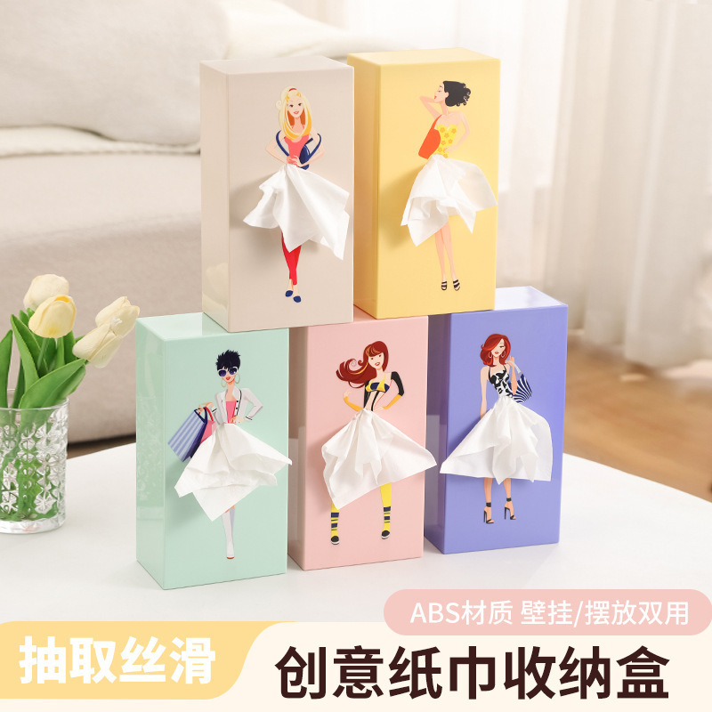 Flying Skirt Girl Tissue Box Designer High-End Art Cute Beauty Living Room Popular Style Tutu Skirt Tissue Box Flying Skirt Girl Tissue Box Designer High-End Art Cute Beauty Living Room Popular Style Tutu Skirt Tissue Box
