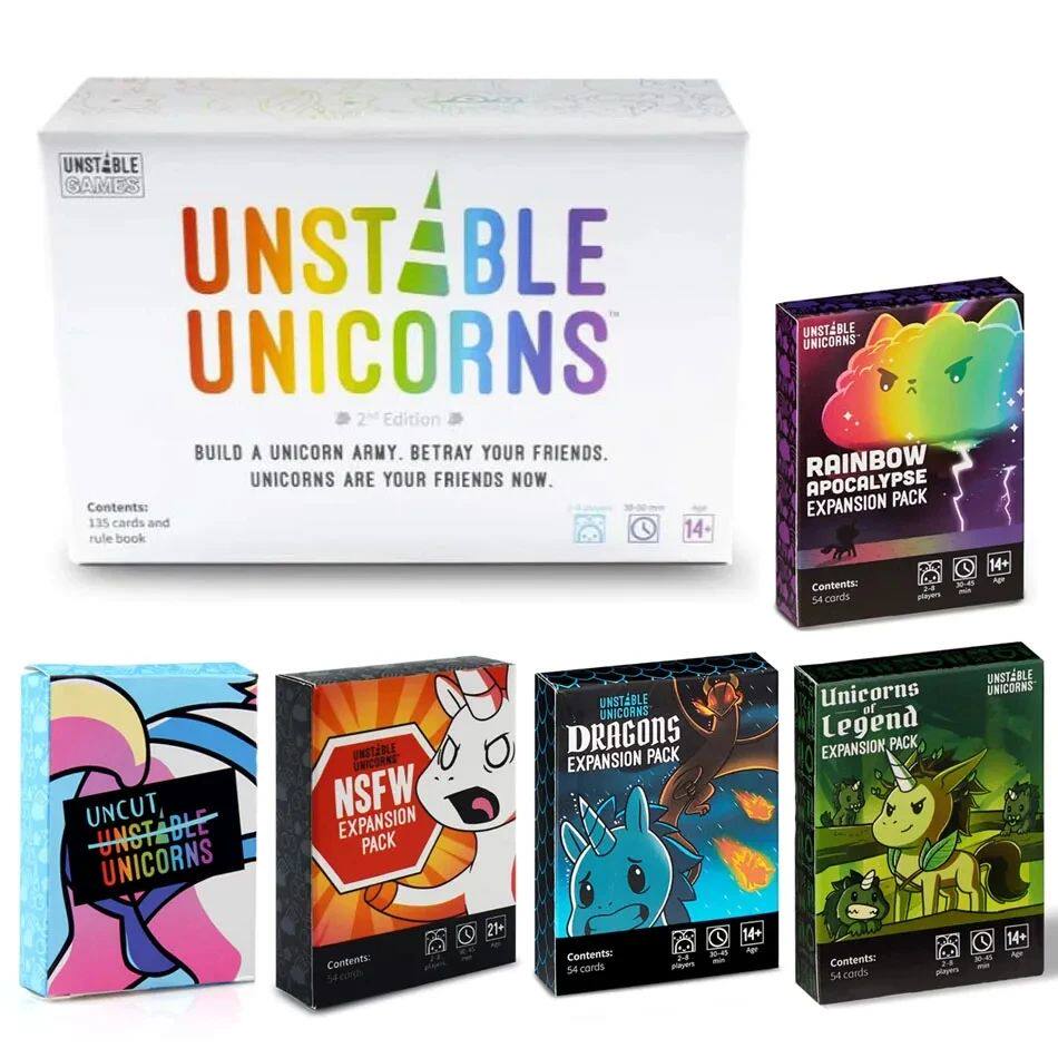 Детская настольная игра unstable unicorns board english family party expansion basic