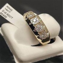 Real 14k Gold Diamond Ring for Women To Join Party Peridot G
