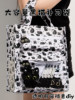 Black Cat Print Tutoring Bag for Elementary School Girls, New Large-Capacity, High-Appearance Tutoring Canvas Bag, Tote Bag