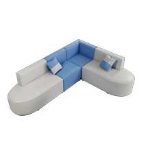 Corner sofa small apartment home office hairdressing shop casual reception simple waiting area coffee table combination