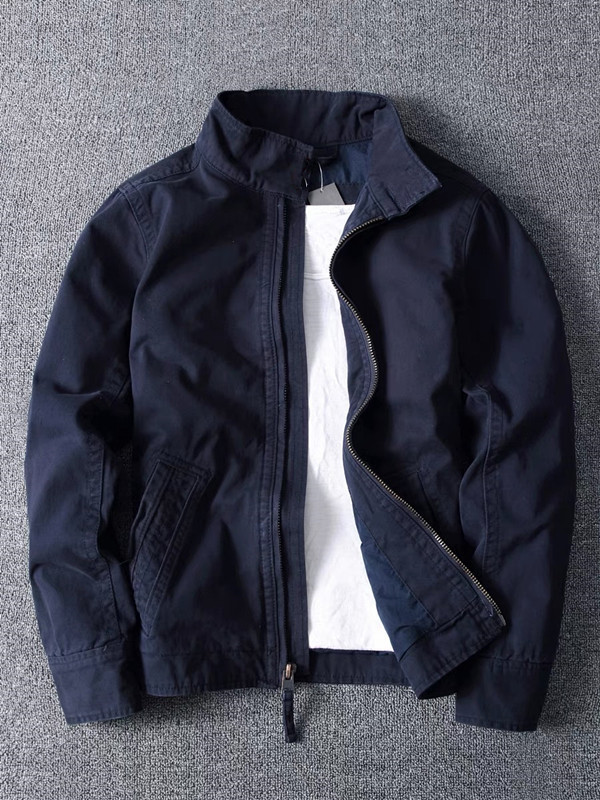 American Retro Work Jacket Men's Spring and Autum Handsome Stand-Up Collar Casual Tops Men's Trendy Bomber Jacket American Retro Work Jacket Men's Spring and Autum Handsome Stand-Up Collar Casual Tops Men's Trendy Bomber Jacket