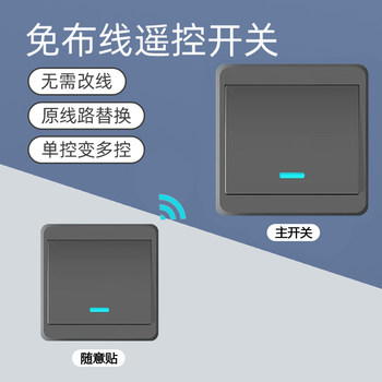 Tao Mei Smart Remote Control Switch Wireless Remote Control for Home Use 220V Light No Wiring Dual Control Panel 86 Type Wall-Mounted