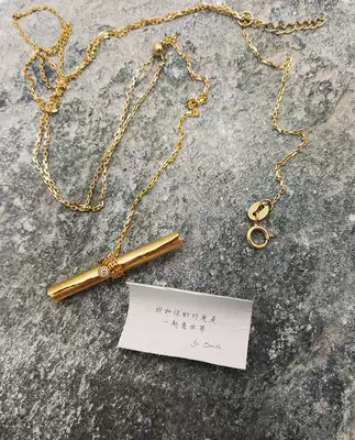 Ju Smith original jewelry 18K gold diamond secret strip custom necklace