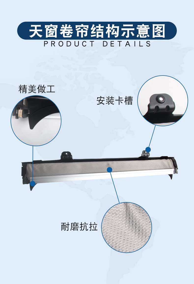 5Nd877307 Is Suitable for Volkswagen Tiguan Audi Q5 Sharan Sunroof Sunshade Sunroof Roller Blind Assembly