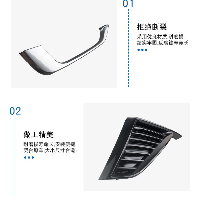 Suitable for Cadillac CT5 front bumper anti-fog lamp frame cover sports fog lamp frame decorative strip