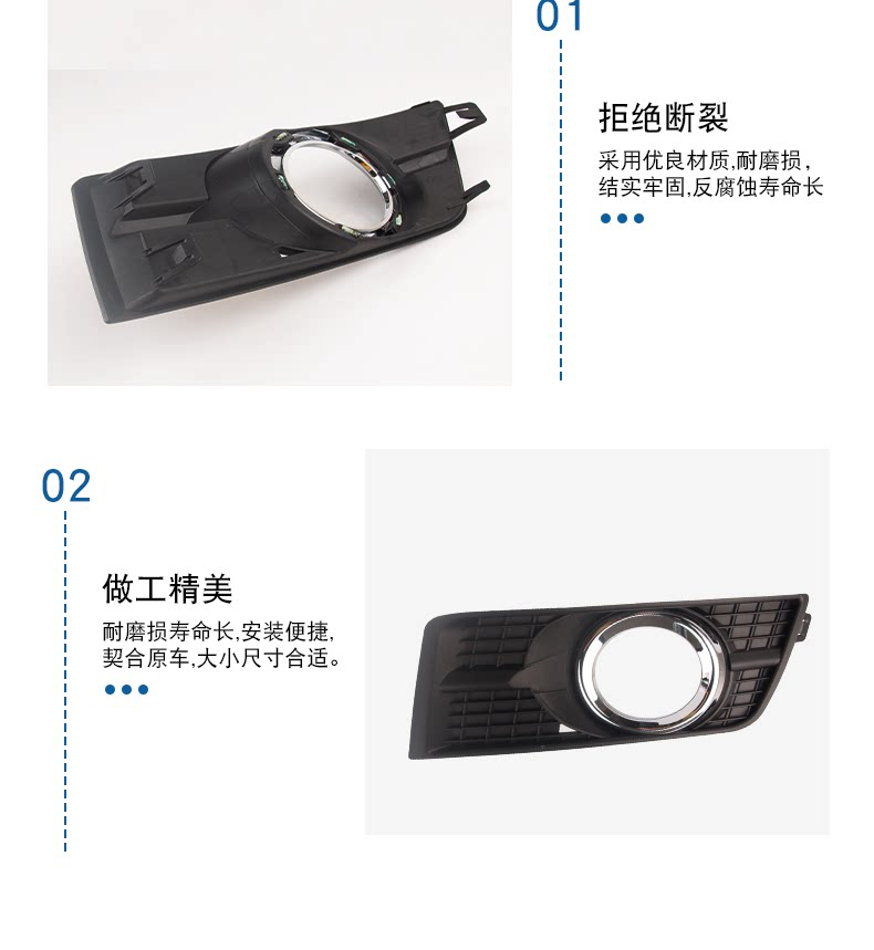 Suitable for Cadillac 10-15 SRX front fog lamp frame bar lamp frame anti-fog lamp cover Geshan fog lamp decorative cover