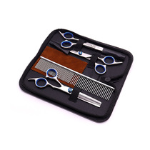 Pet grooming scissors tool kit set dog straight scissors curved scissors teeth scissors cat hair removal stainless steel comb comb
