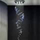 Staircase Light Long Chandelier Colorful Crystal Butterfly Modern Minimalist Duplex Villa Lobby Staircase Well Rotating Lighting Fixture