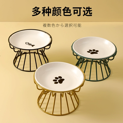 Гаоцзян кошачья чаша кошка керамическая кошка ест миски, пить воду, миску для кошачьей кухни легкая рта животные принадлежности