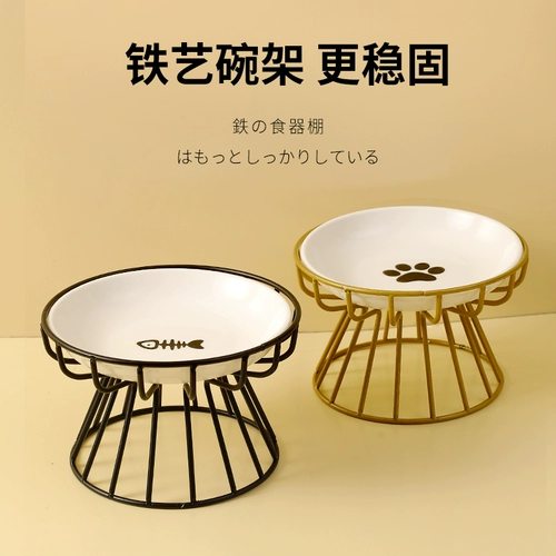 Гаоцзян кошачья чаша кошка керамическая кошка ест миски, пить воду, миску для кошачьей кухни легкая рта животные принадлежности