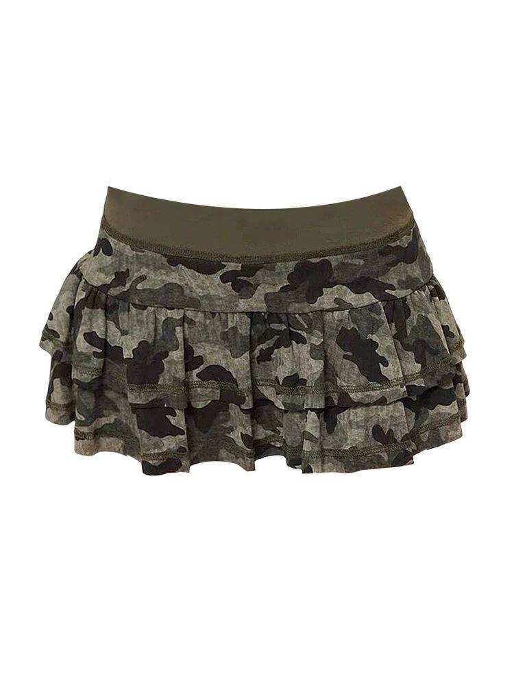 Y2K Camouflage Skirt Slim Fit Harajuku Rock Style - Taobao product photo 8