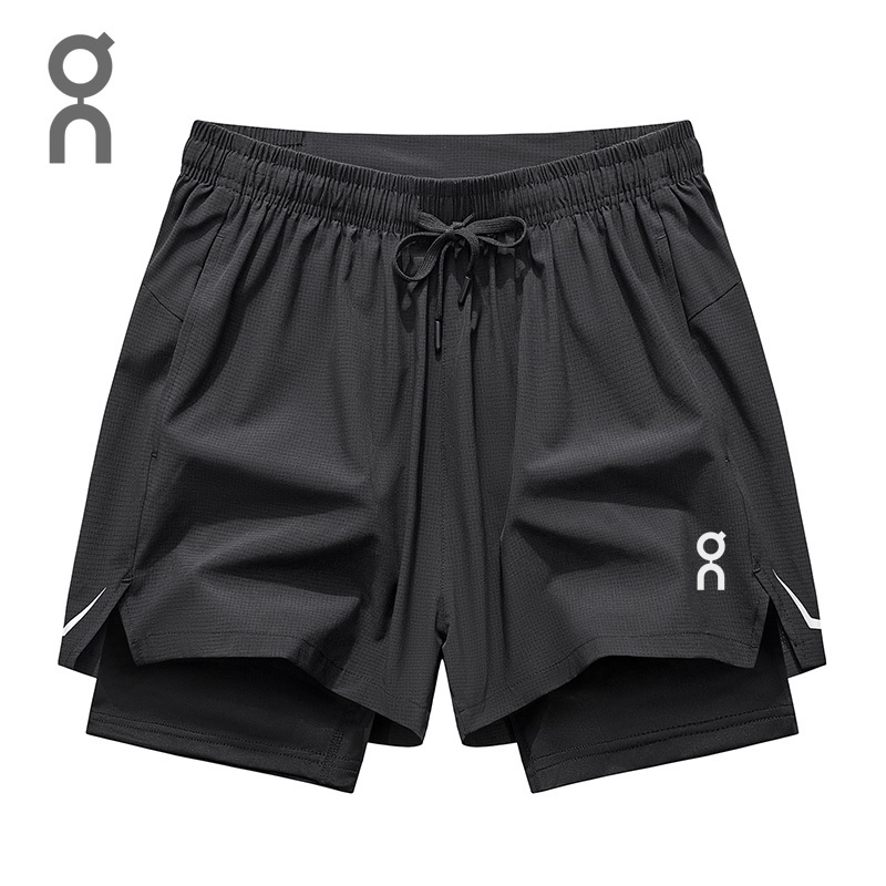 Men's Summer Sports Shorts with Back Waist Pocket, Quick-Drying Three-Quarter Pants, Running Swim Trunks, Track and Field Training Pants with Lining on Tap