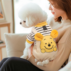 Dog Clothes for Autumn and Winter, Thin Style, with Leash Attachment, Four-Legged Overalls, Pet Clothing for Teddy, Bichon, Anti-Shedding, Small Dog Apparel