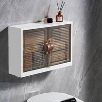 Bathroom storage cabinet without punching wall hanging with magnetic cabinet door dust-proof storage rack storage rack above the toilet