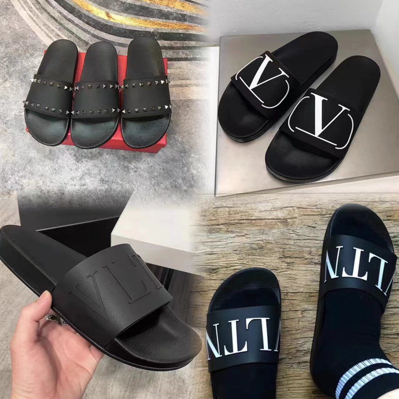 Summer V-Shaped Rivet Slippers for Men and Women, Couple Slippers, European Style Genuine Leather Outdoor Beach Non-Slip Sandals Summer V-Shaped Rivet Slippers for Men and Women, Couple Slippers, European Style Genuine Leather Outdoor Beach Non-Slip Sandals