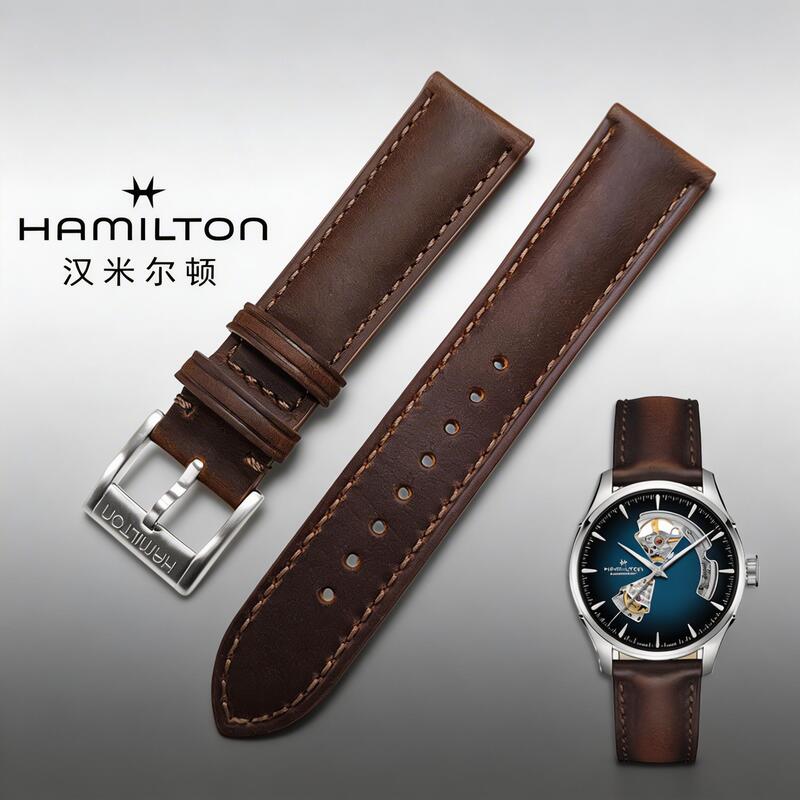 Hamilton Watch Strap Classic Series Khaki Aviation Retro Leather Strap Brown H32416581/H42415551