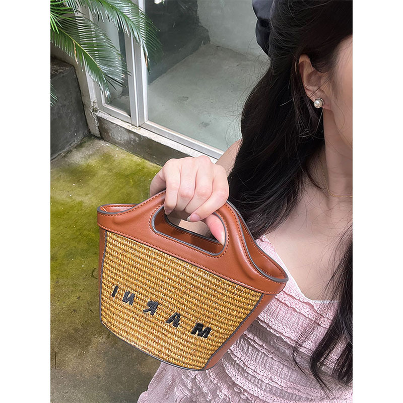 Woven Bag 2026 Summer New Style Crossbody Handbag Mini Basket Beach Bag Raffia Straw Bag Woven Bag 2026 Summer New Style Crossbody Handbag Mini Basket Beach Bag Raffia Straw Bag