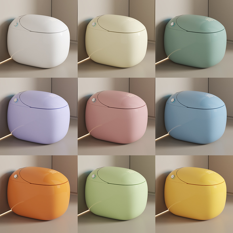 Colorful egg-shaped smart toilet integrated waterless pressure limiting fully automatic colorful atmosphere lamp i.e. hot water closet-Taobao