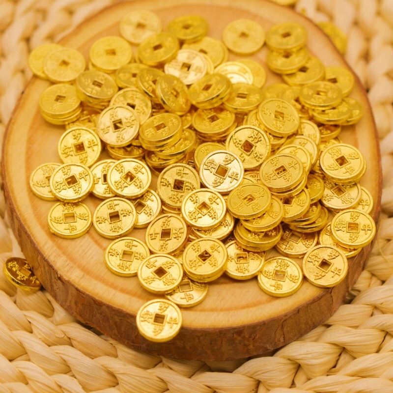 Alloy Fortune Coins, Peace and Prosperity Money Coins, Money Tree Pendants, Desktop Photo Frame Ornaments, Treasure Bowl Fillers