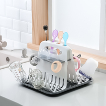 Baby bottle drying rack drain rack baby tableware hygienic drying and drying storage rack portable soup spoon and rice spoon