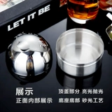 Креативная ветрозащитная пепельница из нержавеющей стали для офиса, с печатью вашего логотипа