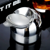 Креативная ветрозащитная пепельница из нержавеющей стали для офиса, с печатью вашего логотипа