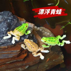 Floating Realistic Artificial Frog for Aquarium, Floating Green Frog, Yellow Frog, Rockery Pool Decoration and Landscaping Ornament