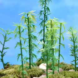 Simulated Mini Bamboo, Green Bamboo, Micro-Landscape, Bonsai, Succulent, Red Panda Decoration, DIY Small Ornaments