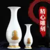 Flower vase Small water bottle Ceramic Guanyin Bamboo Lotus bottle Heart Sutra Flower arrangement bottle for Buddha Hall